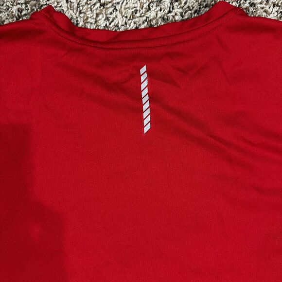 Athletic Works DriWorks Knit Shirt Mens Sz L /XL Gray Red Short Sleeve Crew Neck - Picture 7 of 15